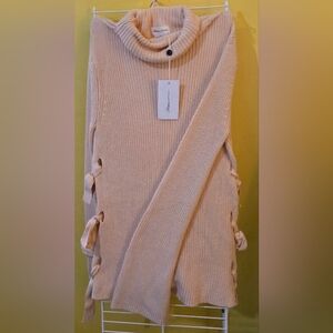 Lovers + Friends Beige Cardigan with Side Ties